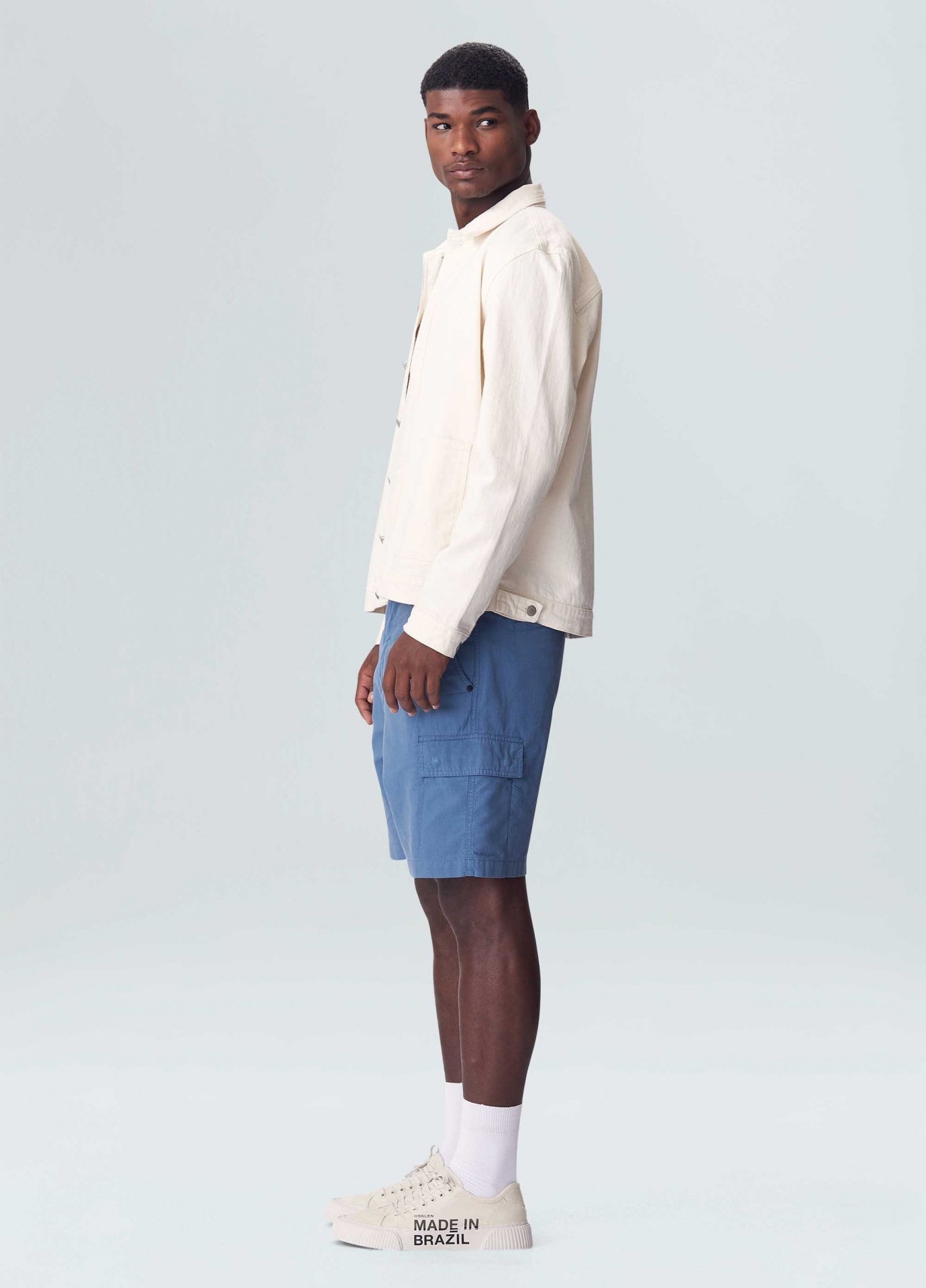 Bermuda Masculina Osklen Cargo Cotton Linen New