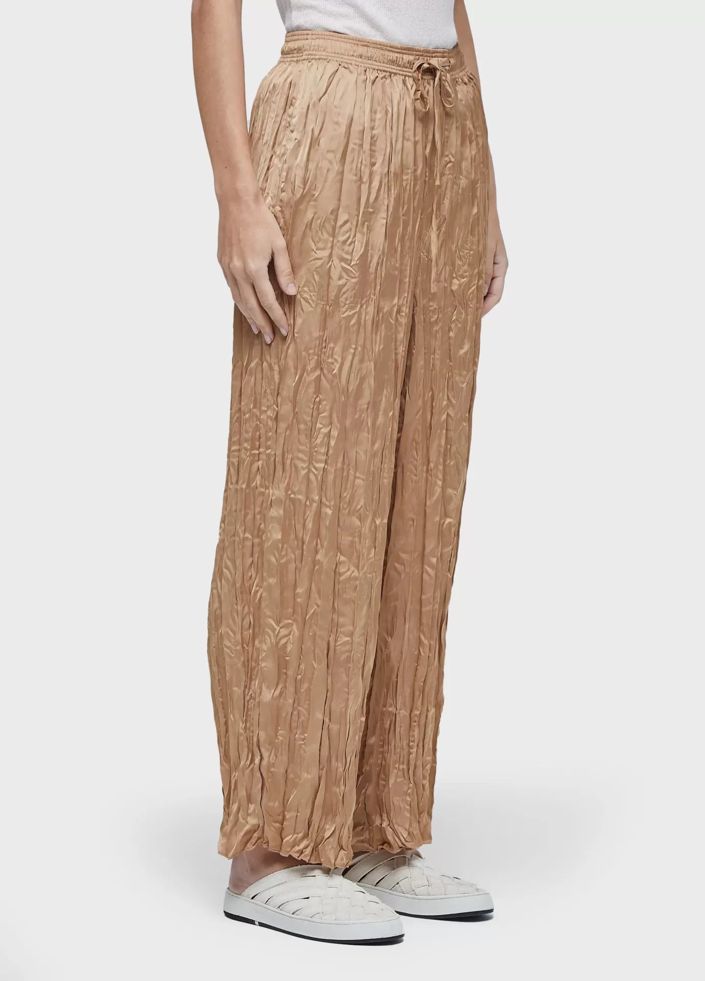 Calça reta tricoline satin