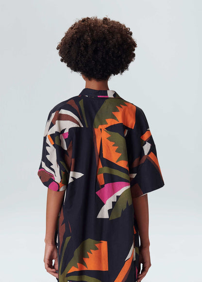 Vestido Chemise Coqueiro Curto Osklen