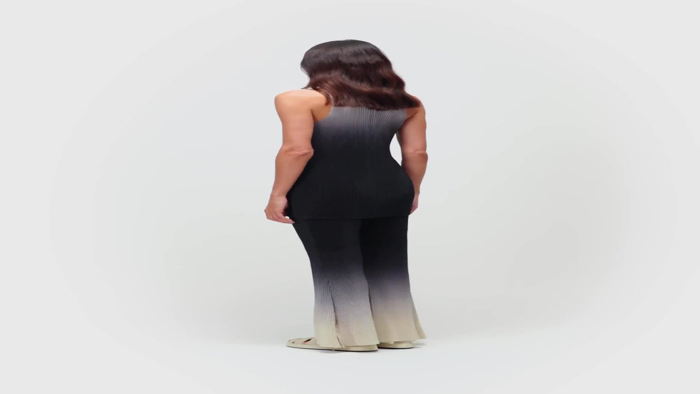 Calça Flare Plisse Degradê Osklen