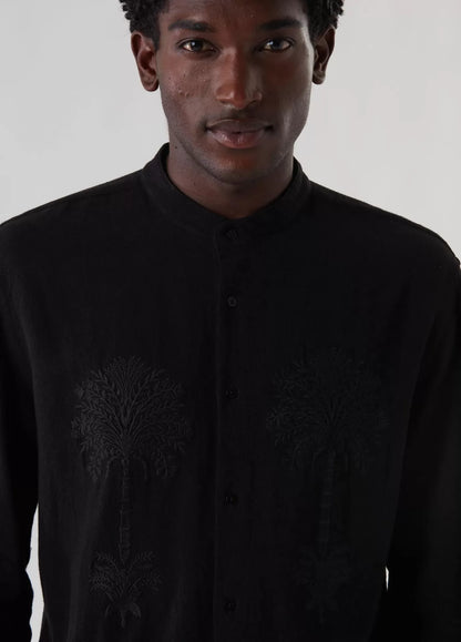 Camisa Colarless Bordado Osklen