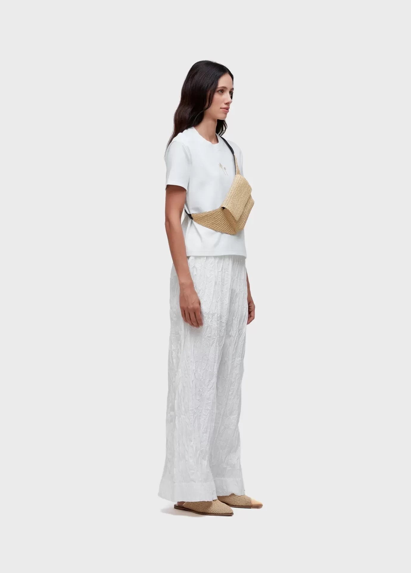 Calça Reta Wrinkle Tricoline Osklen