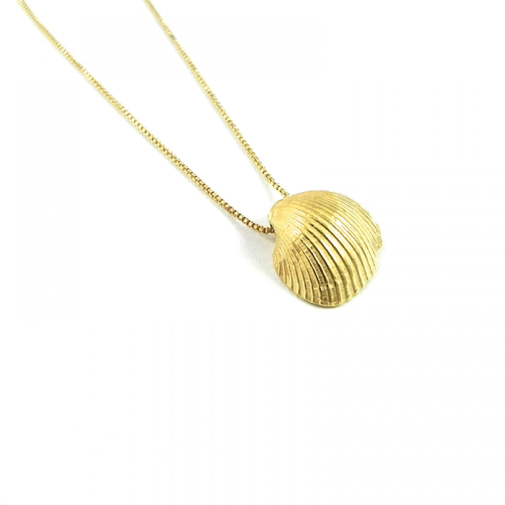 COLAR CONCHA E PÉROLA MÉDIO DOURADO