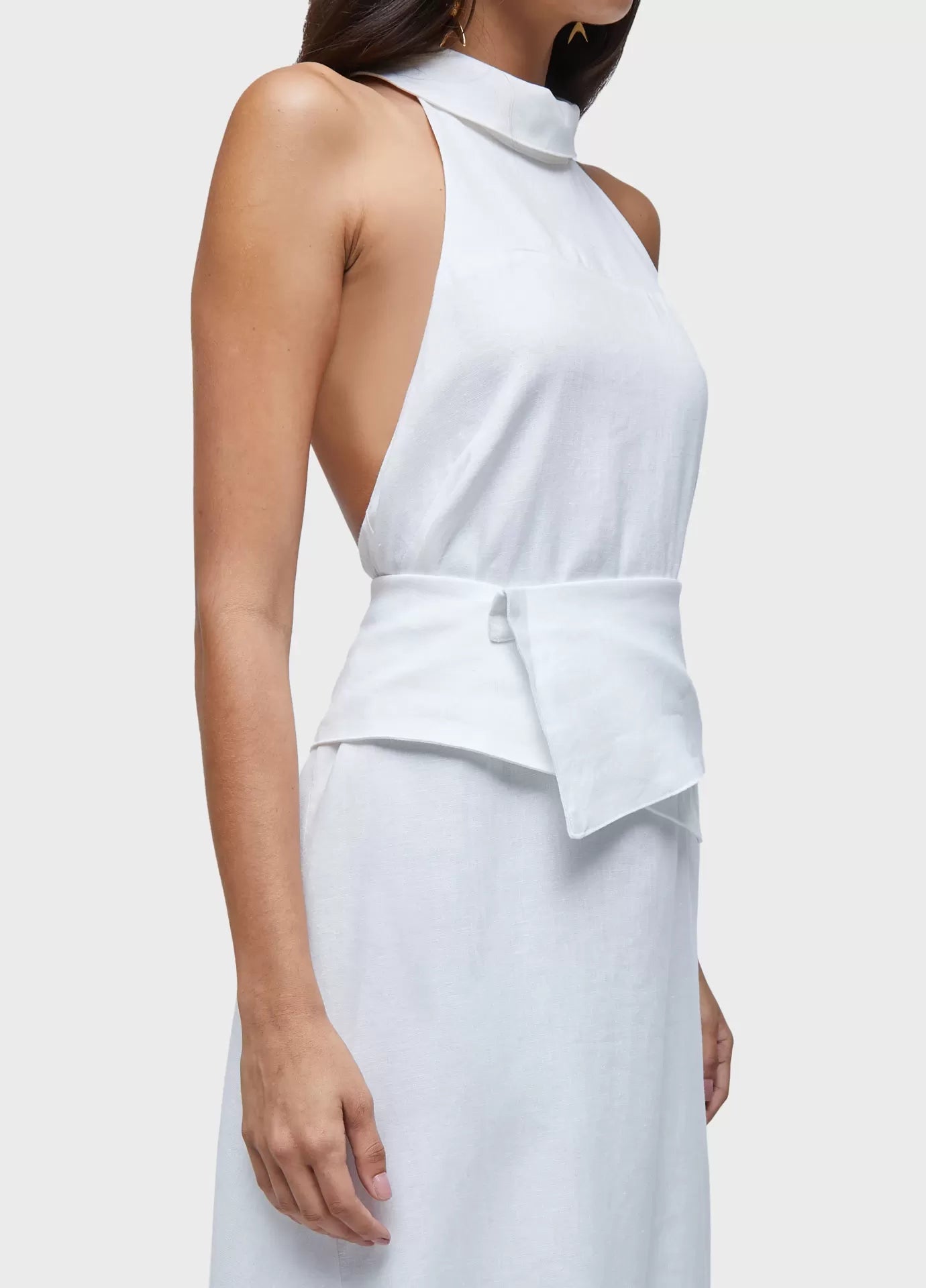 Vestido longo smoking