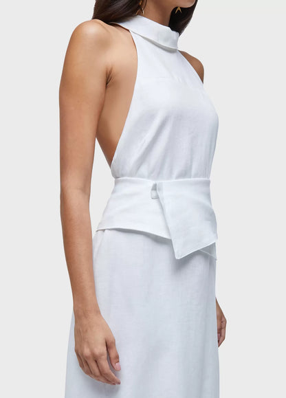 Vestido longo smoking