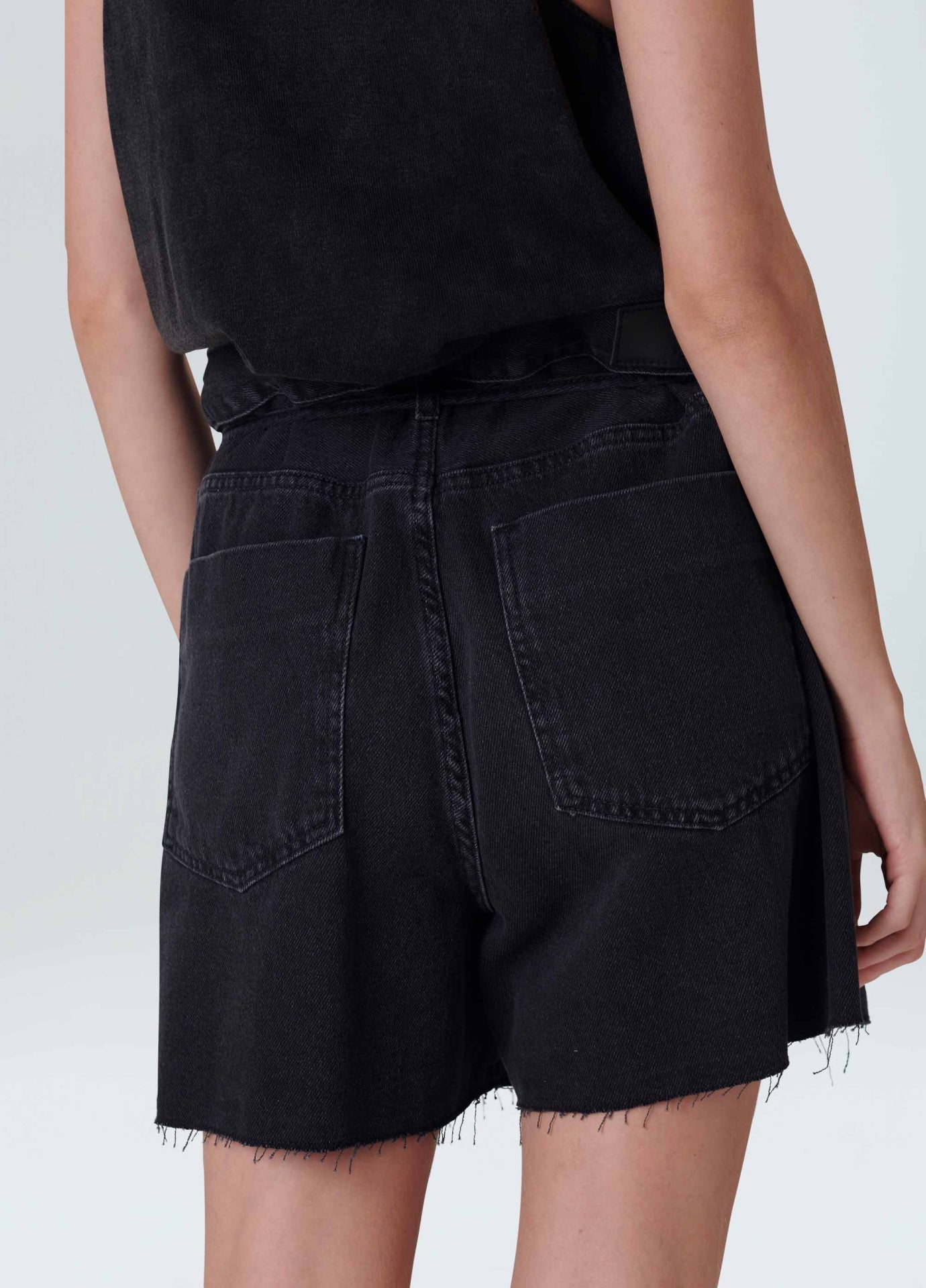 Shorts Oversized Jeans Washed Black Osklen