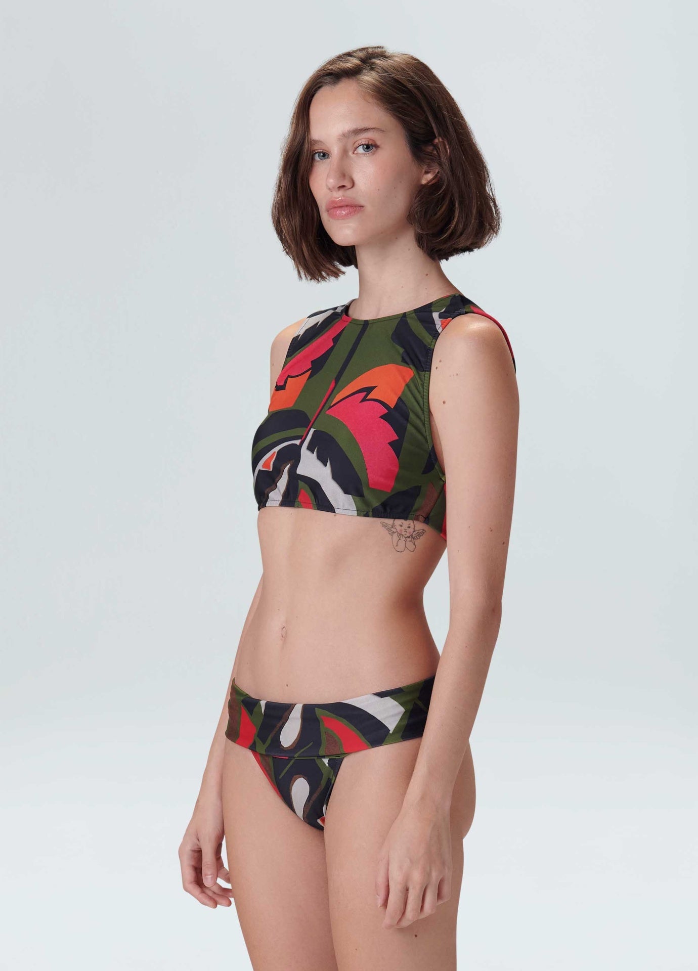 Biquini cropped folhagem Osklen