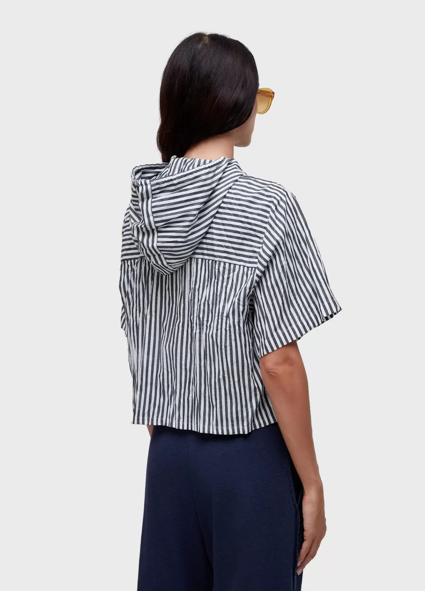 Camisa Capuz Wrinkle Tricoline Fio Tinto Osklen