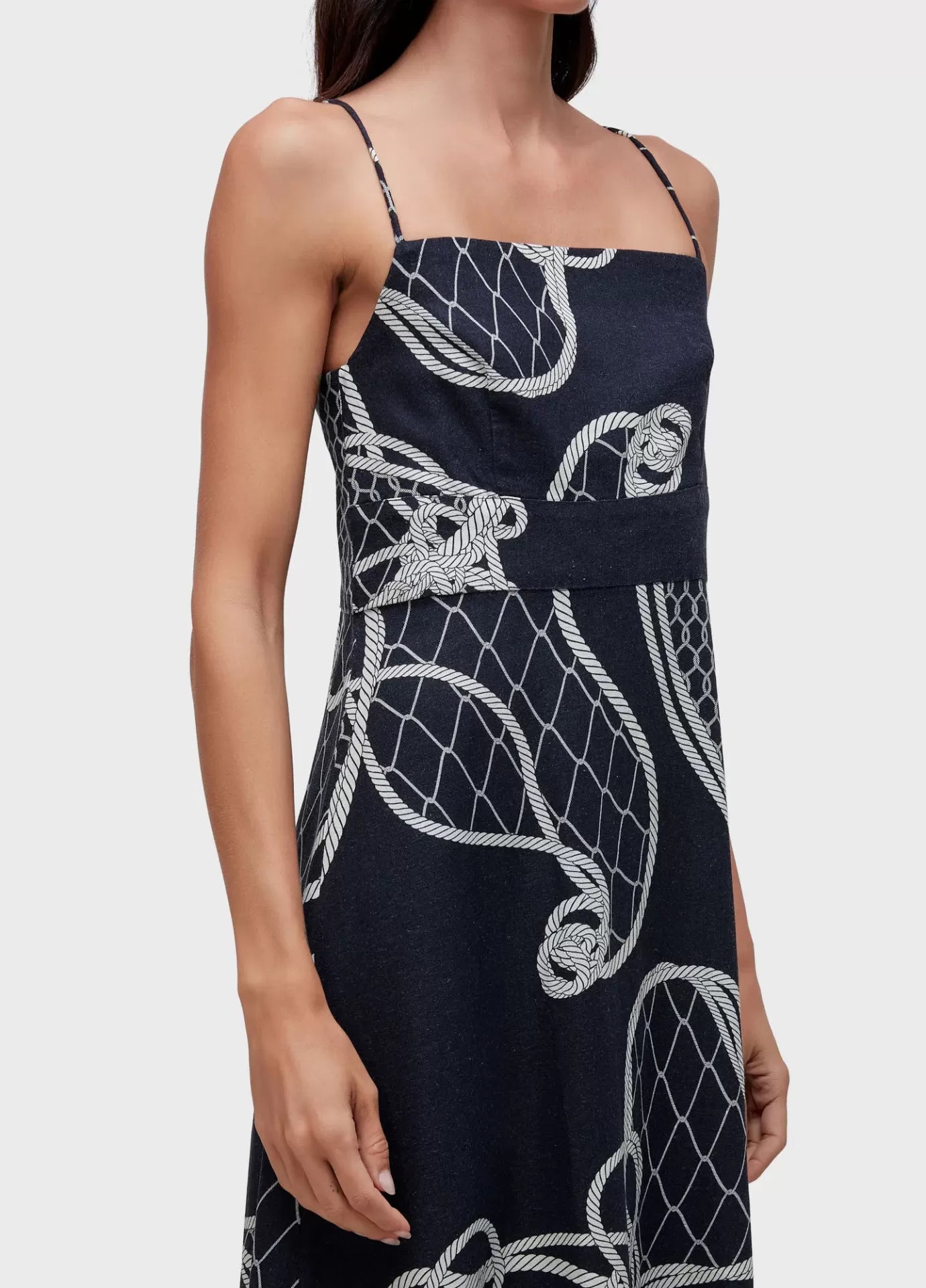 Vestido Alças Knot Blue Osklen