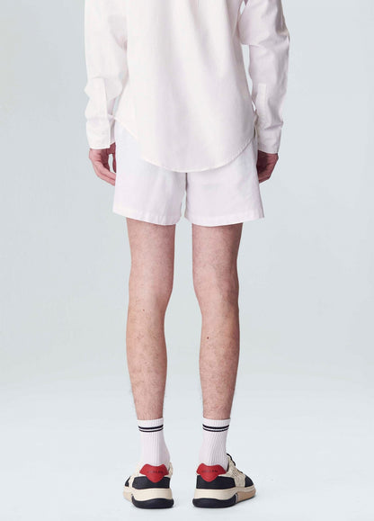 Short Fluid Linen Pleats