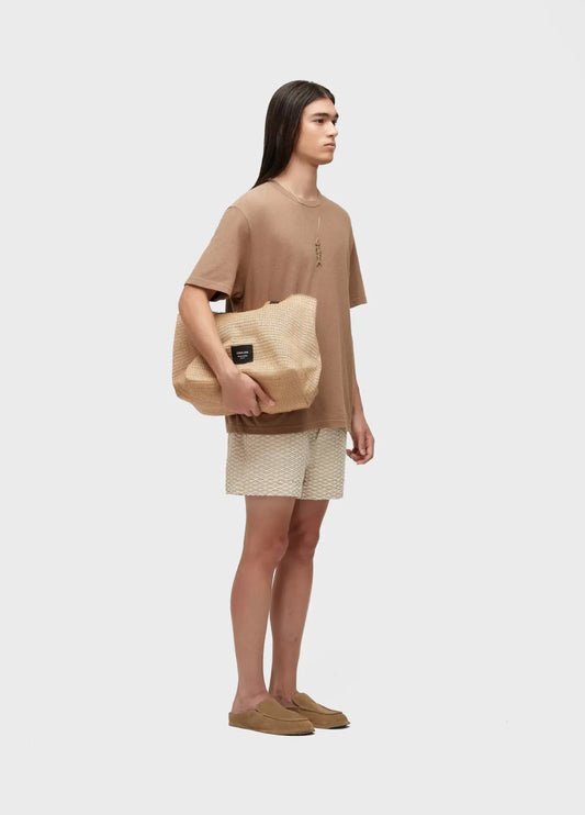 T-shirt Over Rustic Yoke Embroidered Osklen