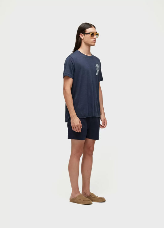 T-shirt Retro Sea Horse Light Linen Osklen