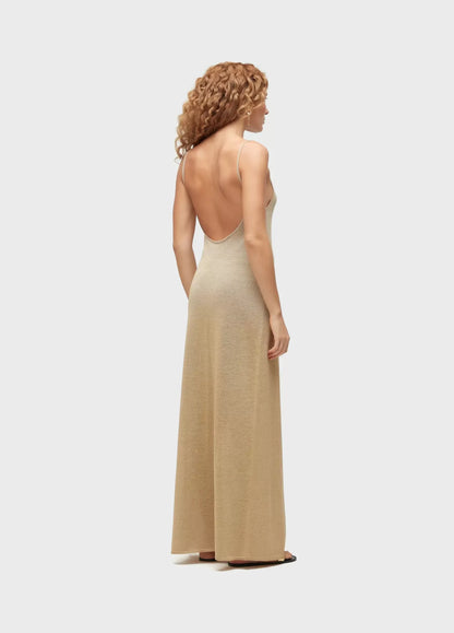 Vestido Longo Tricot Lurex Osklen