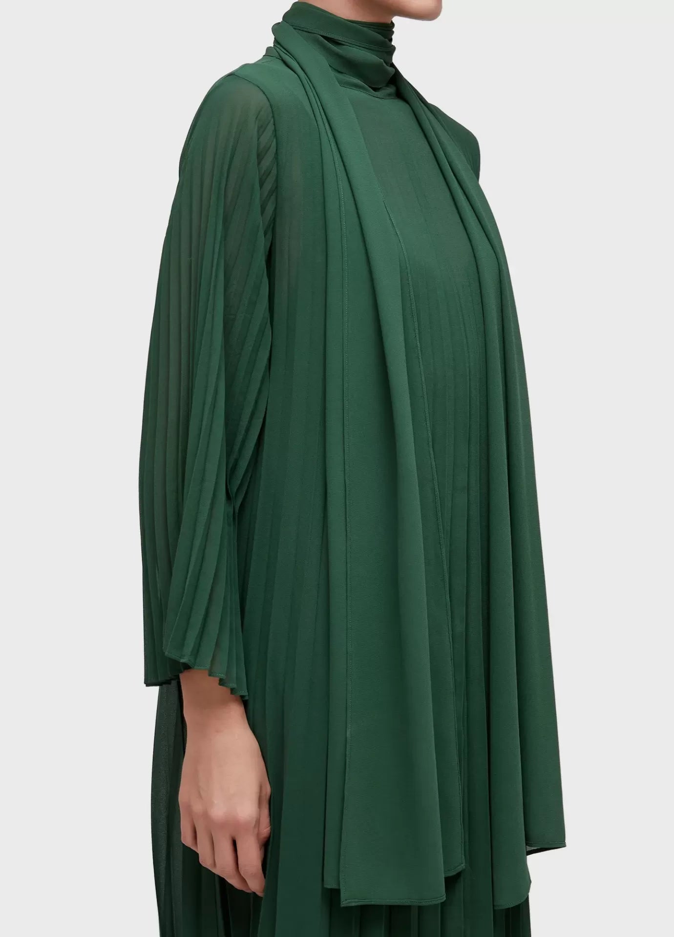 Vestido Gola Plissado Osklen