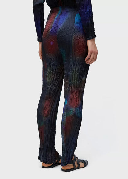 Calça Wrinkled Satin Rose Blur Double Face Osklen