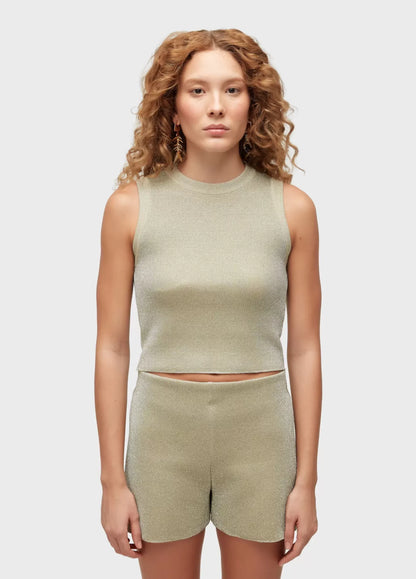 Top Cropped Tricot Lurex Osklen
