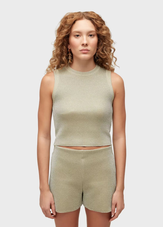 Top Cropped Tricot Lurex Osklen