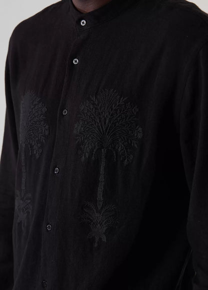 Camisa Colarless Bordado Osklen