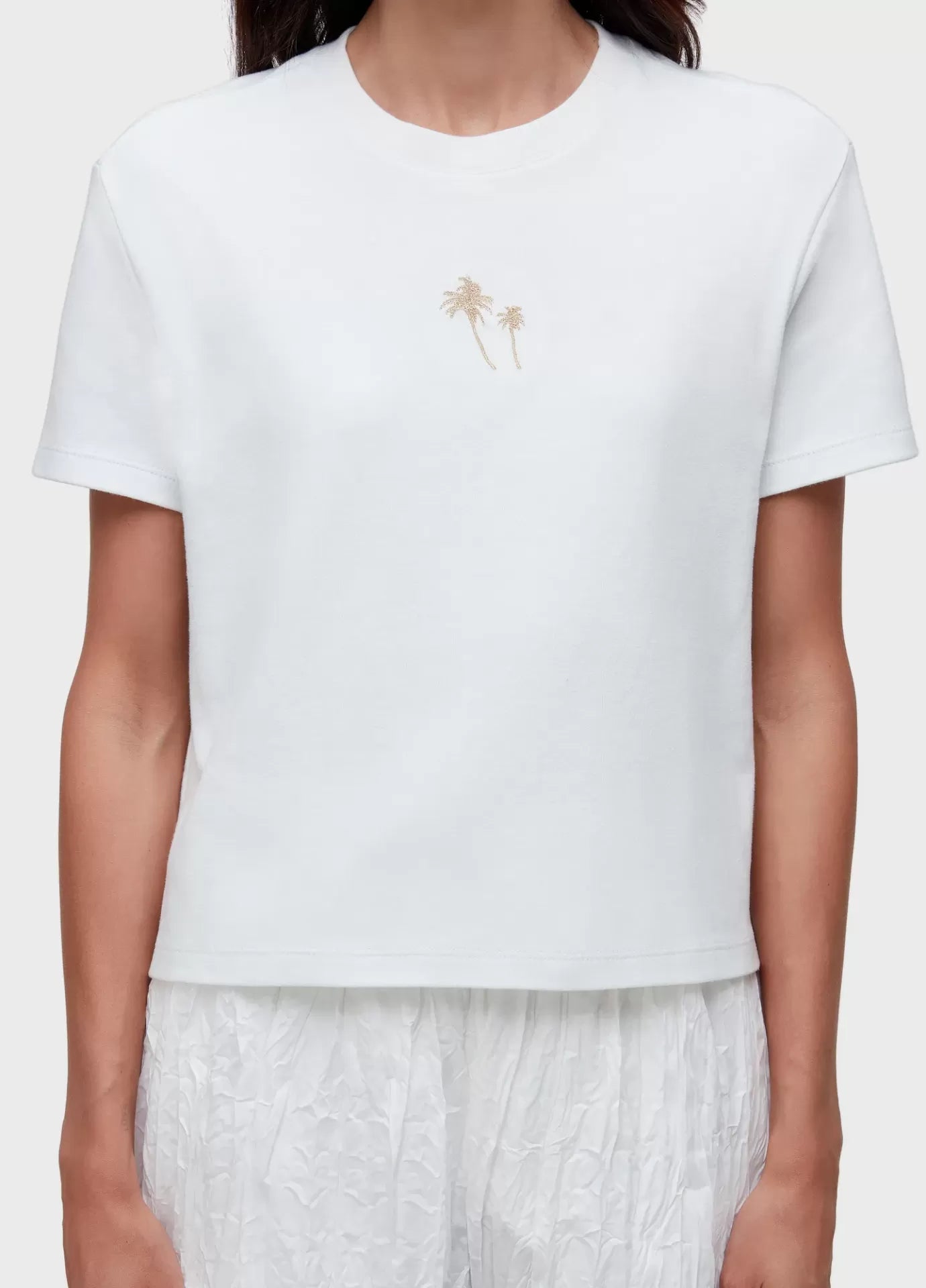 T-shirt Bordado Coqueiros Gold Osklen
