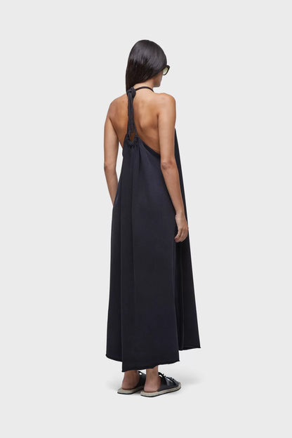 Vestido frente unica cordas