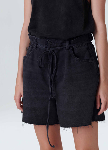 Shorts Oversized Jeans Washed Black Osklen
