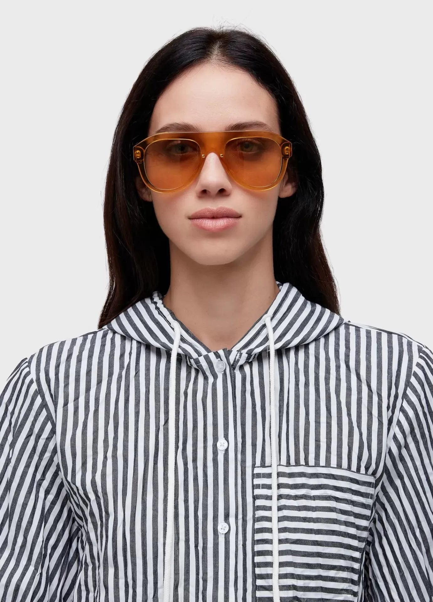 Camisa Capuz Wrinkle Tricoline Fio Tinto Osklen