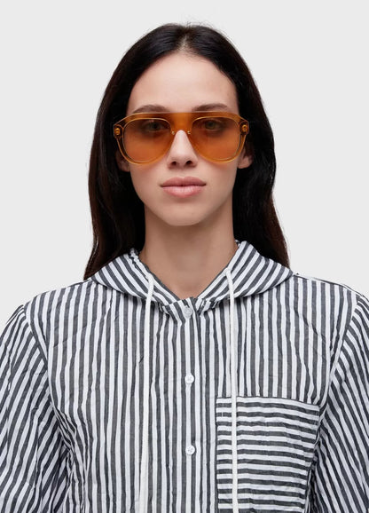 Camisa Capuz Wrinkle Tricoline Fio Tinto Osklen