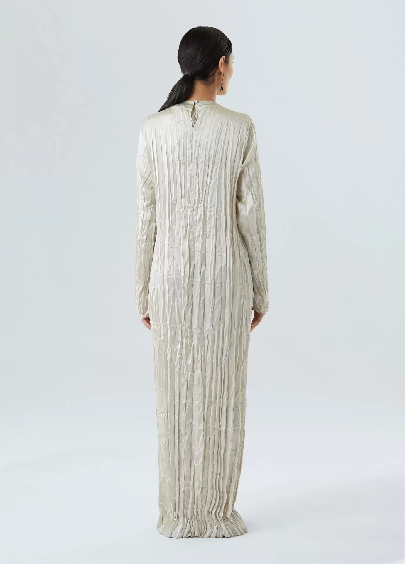 Vestido Wrinkled Satin Double Face Osklen