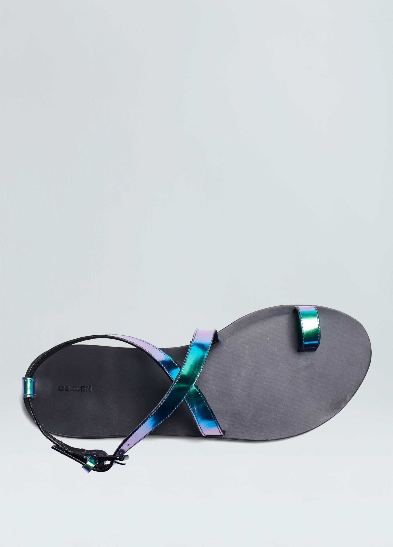 Sandália Flat Straps Holográfica