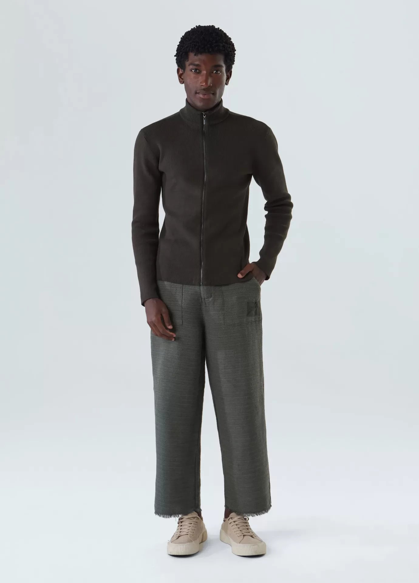 Sweater Tricot Zipped Cotton Osklen