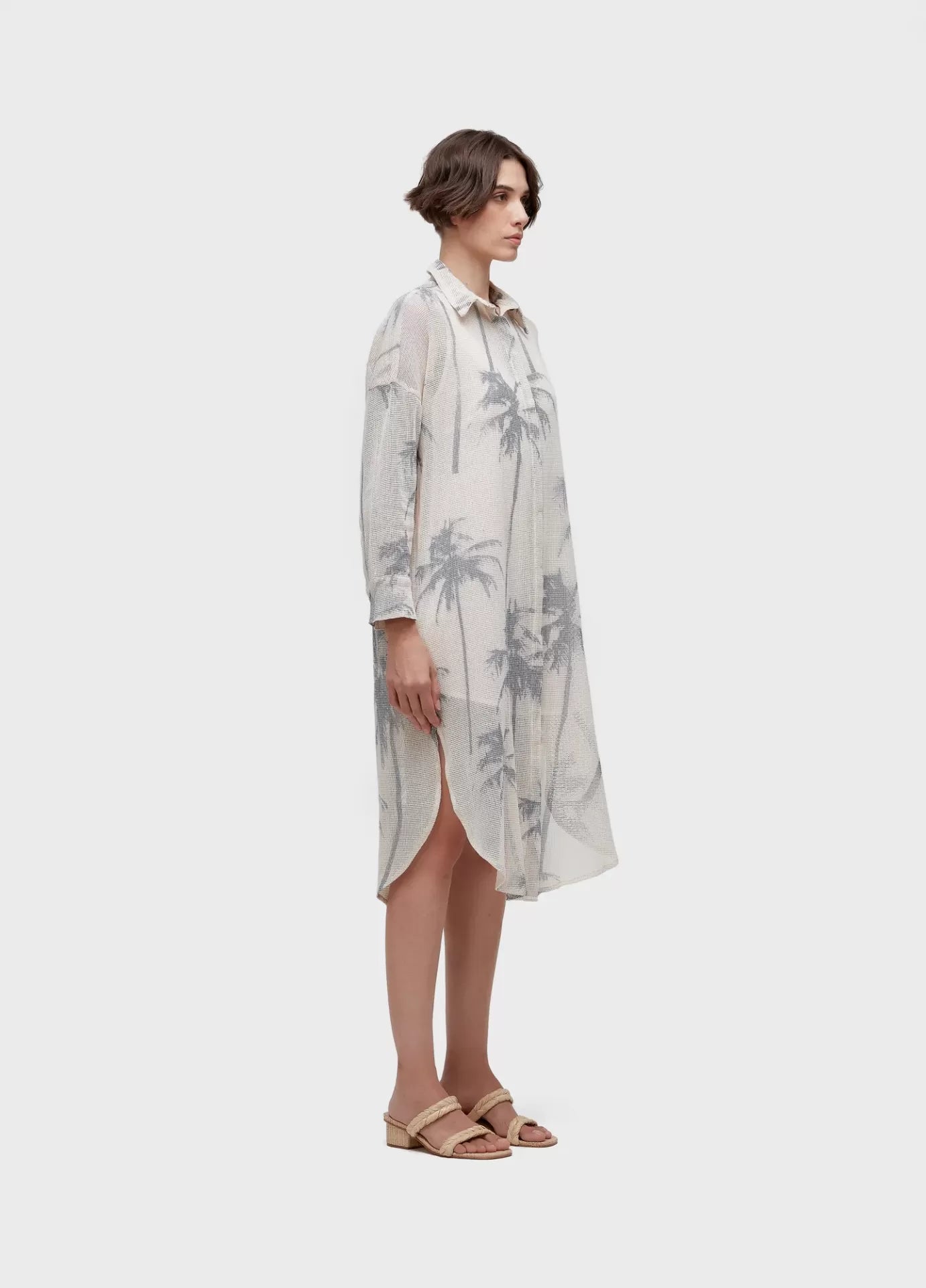 Vestido Chemise Tela Coqueiro Osklen