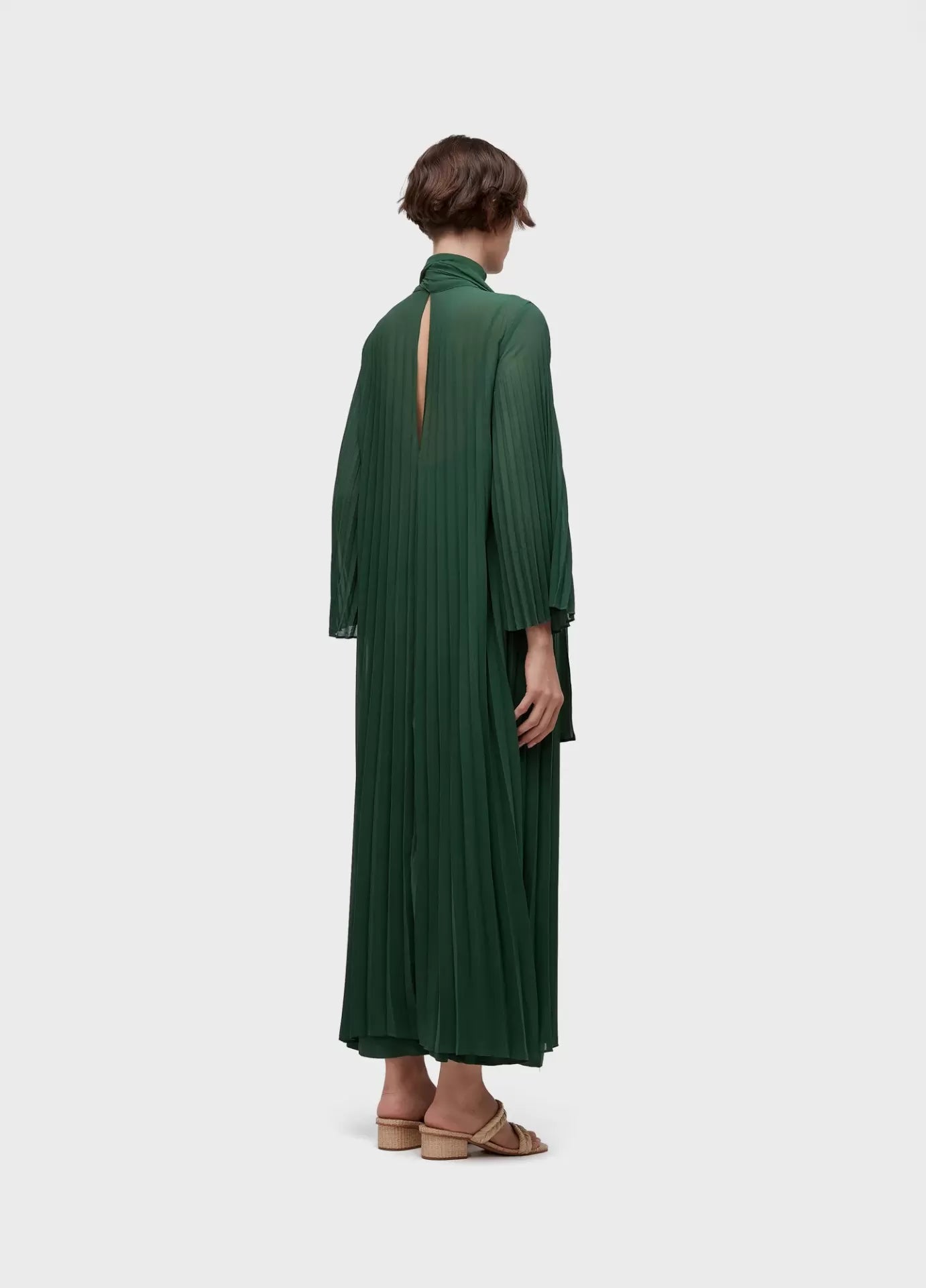 Vestido Gola Plissado Osklen
