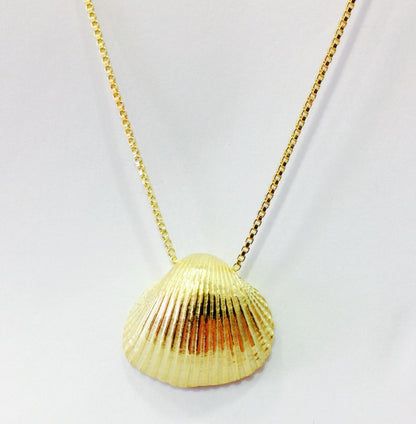 COLAR CONCHA E PÉROLA MÉDIO DOURADO