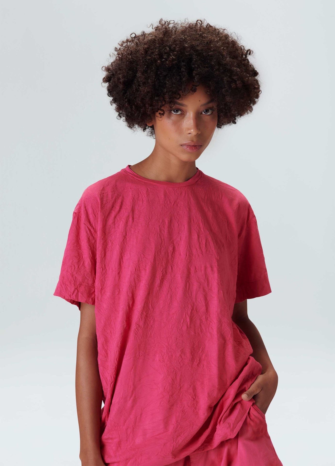 T-shirt Fem Over Amassada Osklen