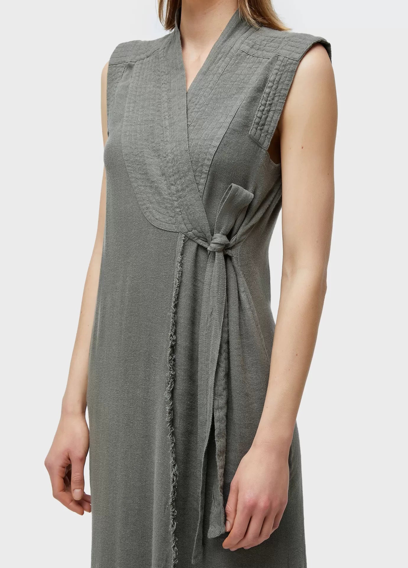 Vestido Amarração Linho Reciclado Osklen