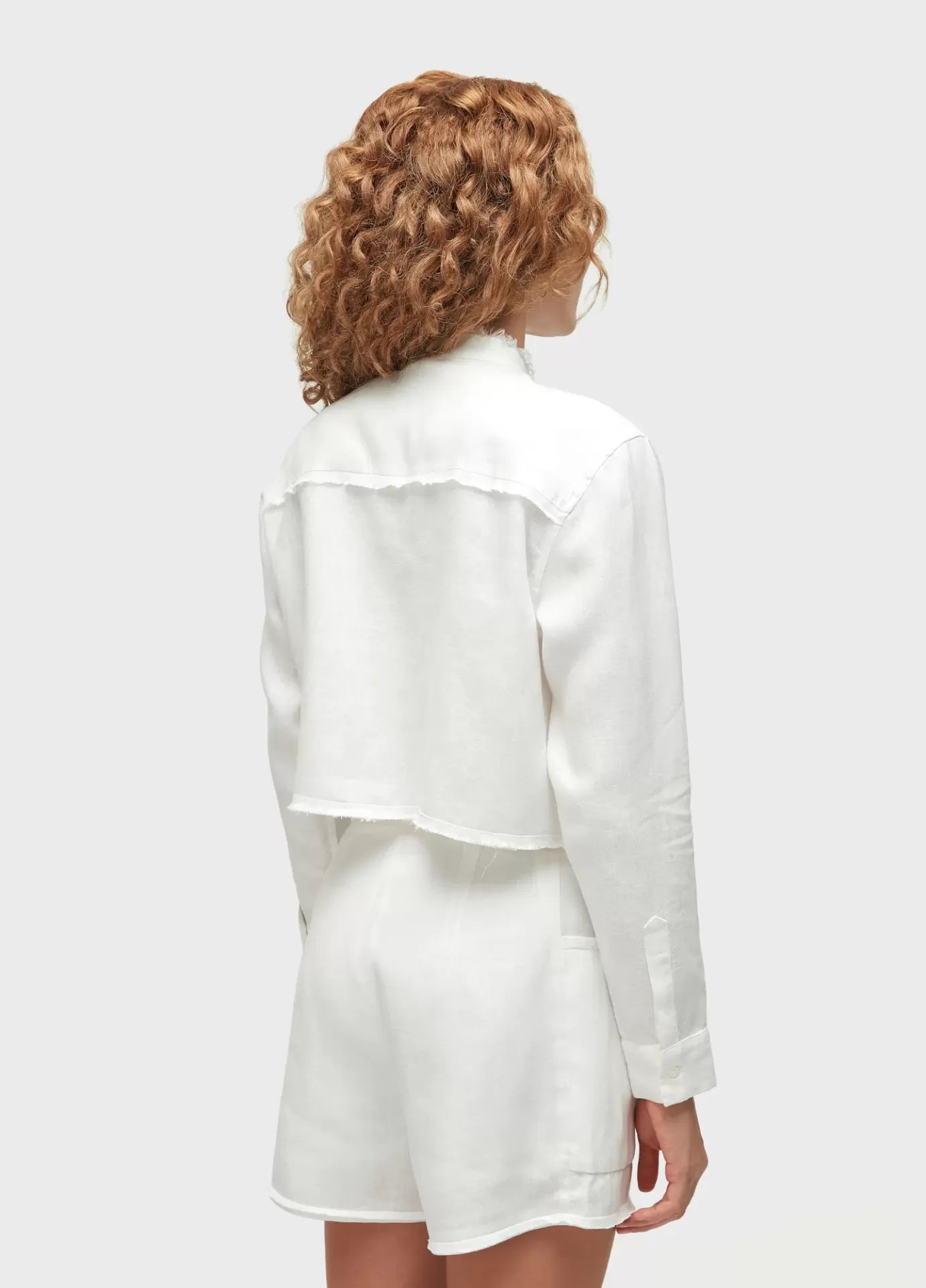 Camisa Curta Desfiado Linen Osklen