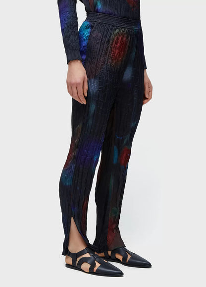 Calça Wrinkled Satin Rose Blur Double Face Osklen
