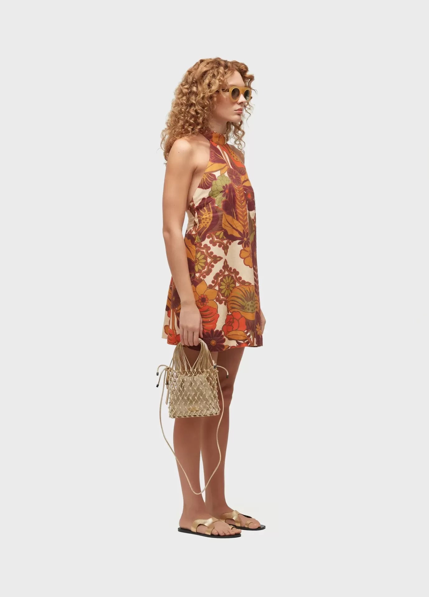 Vestido Curto Gola Garden Party Osklen