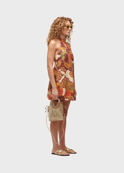 Vestido Curto Gola Garden Party Osklen