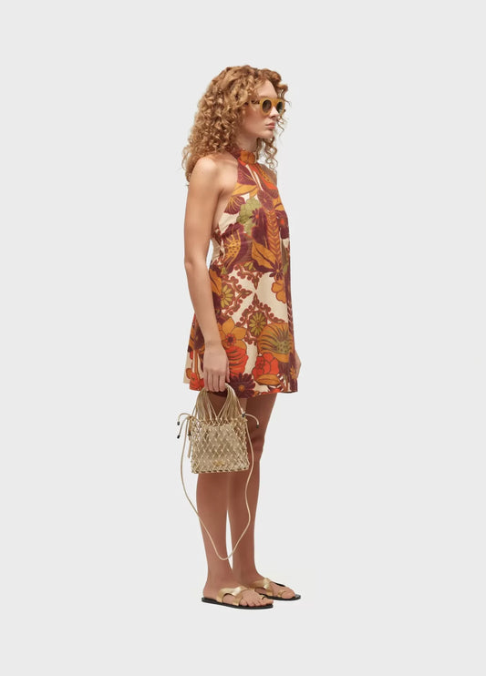 Vestido Curto Gola Garden Party Osklen