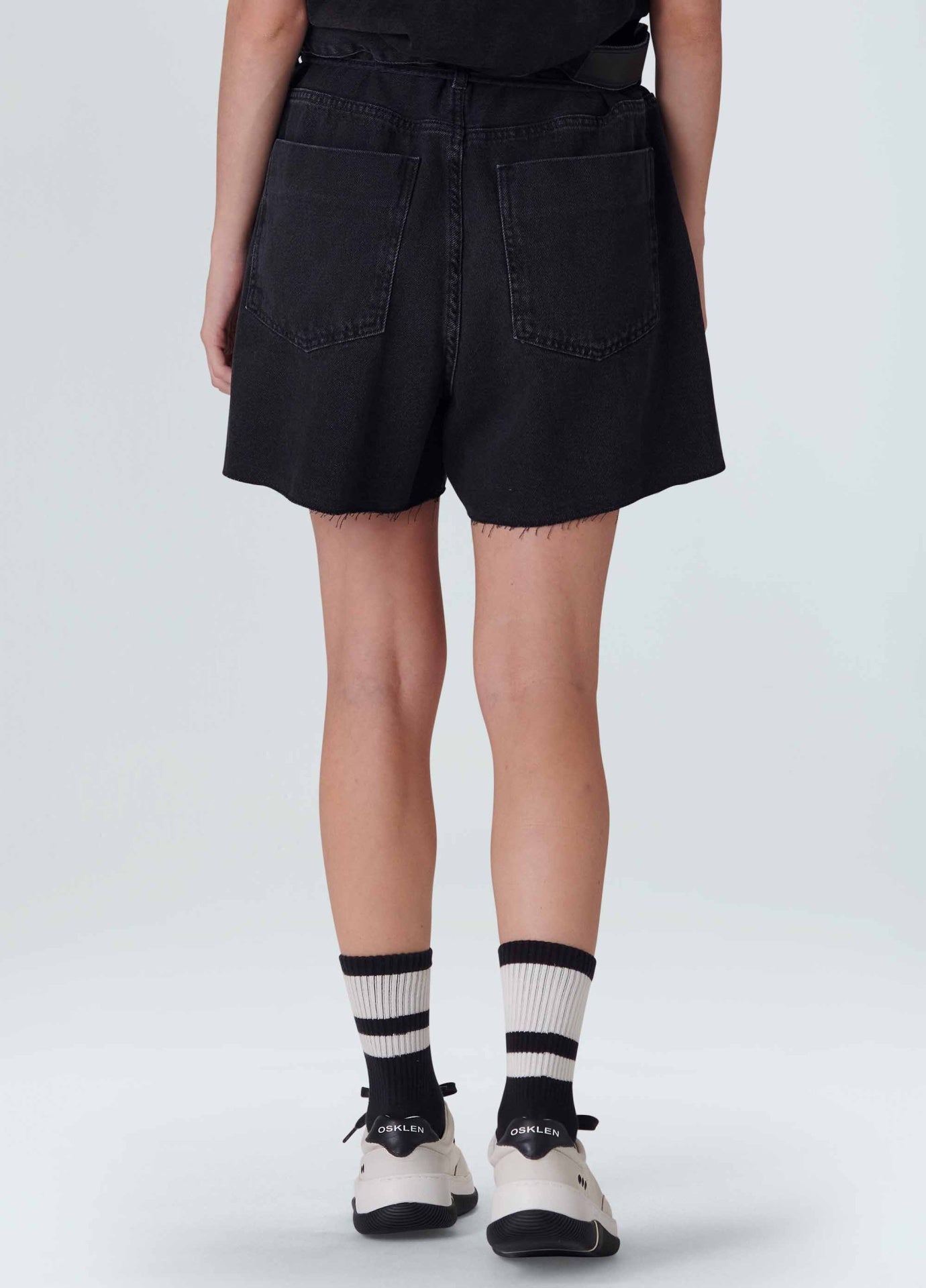 Shorts Oversized Jeans Washed Black Osklen