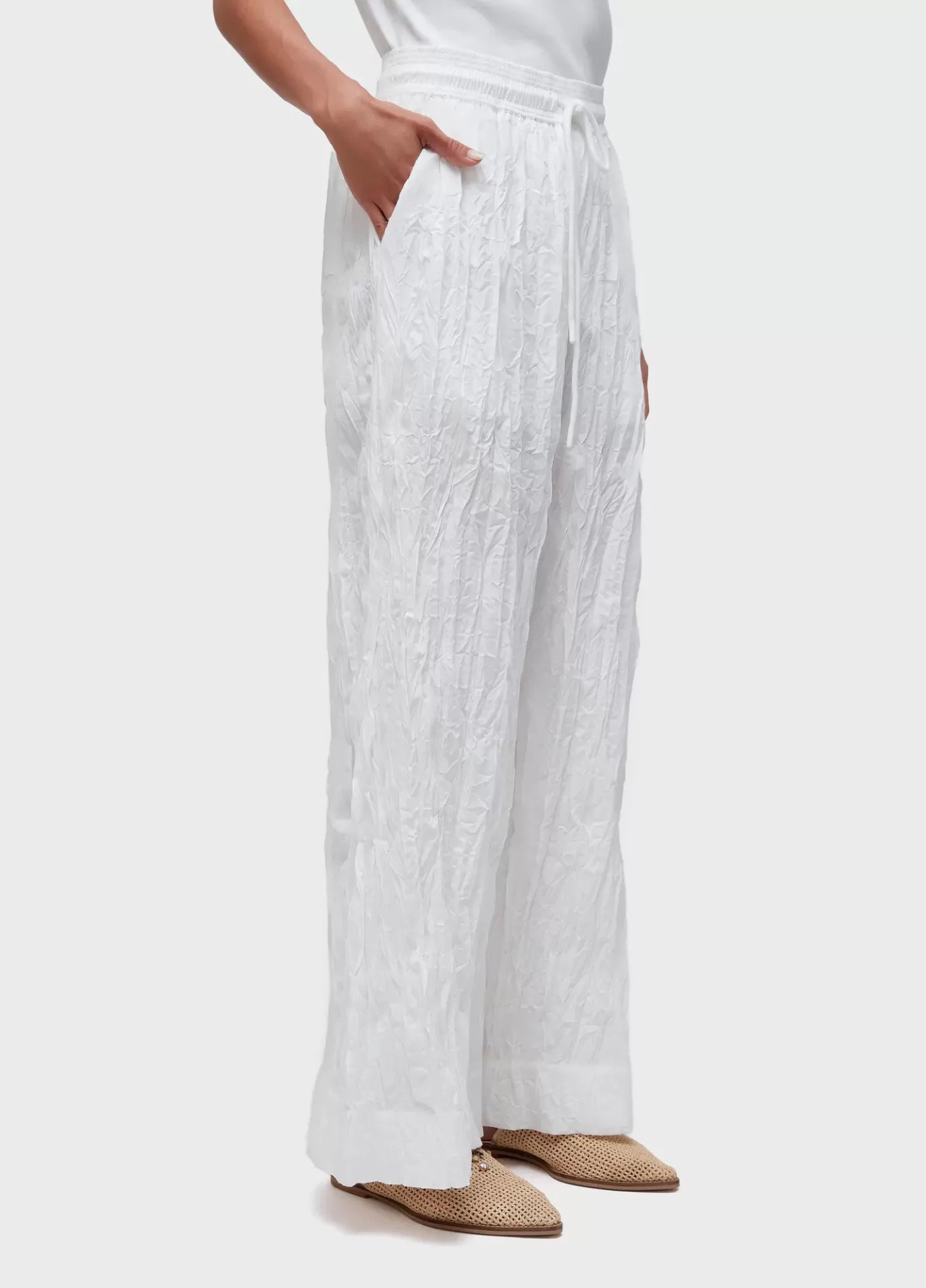 Calça Reta Wrinkle Tricoline Osklen